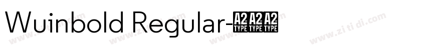 Wuinbold Regular字体转换